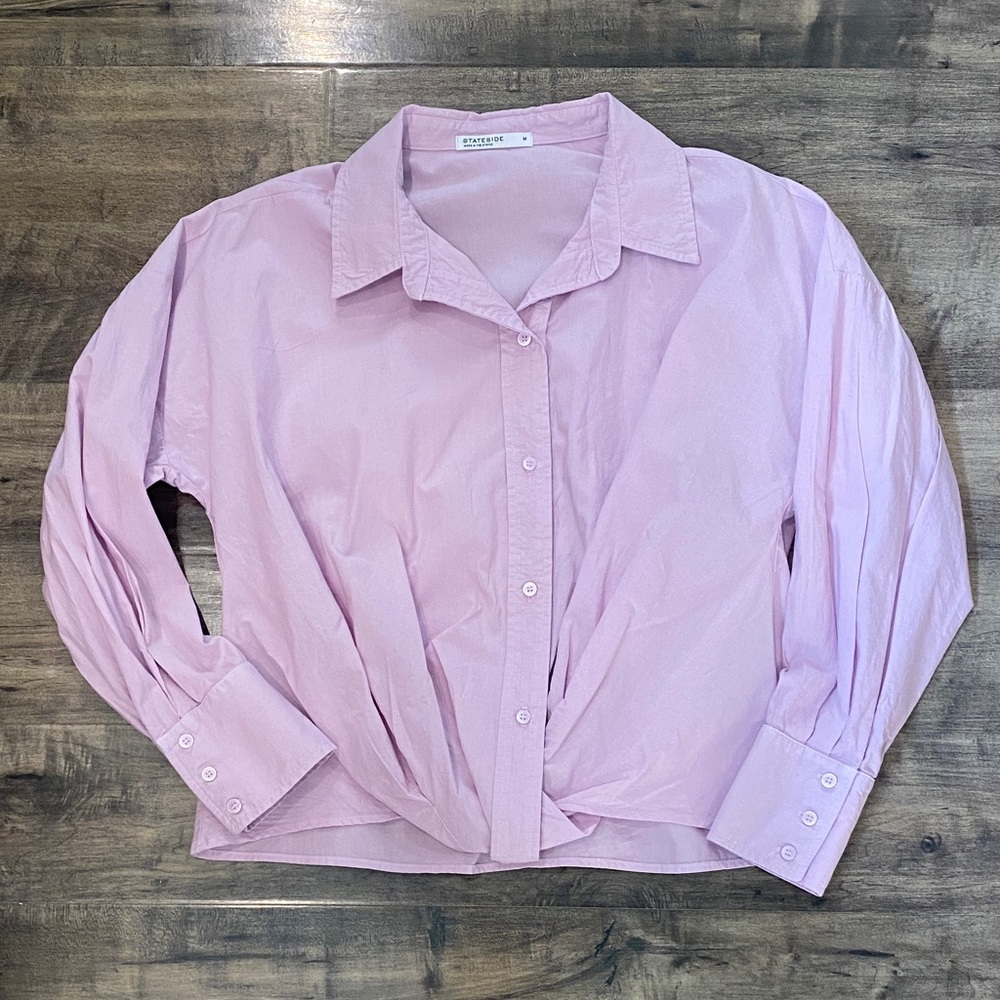 Stateside  Anthropologie Lavender Collared Shirt Button Up Medium